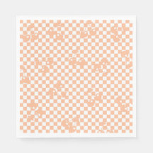 Peach Fuzz Cherry Gingham Patterno