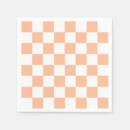 Guardanapo De Papel Peach Fuzz Verificado Padrão Gingham