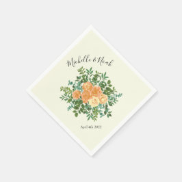 Guardanapo De Papel Peach Ivory Wedding Vintage Rosa