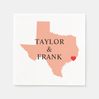 Guardanapo De Papel Peach Texas Wedding