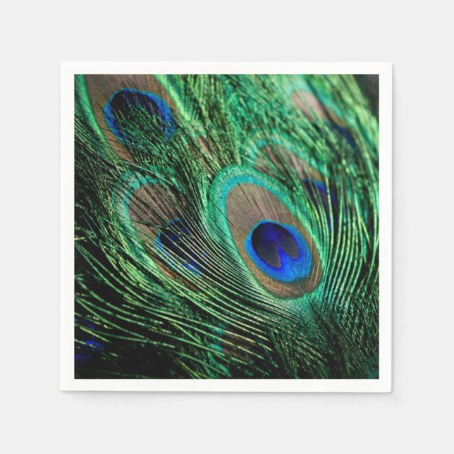 Guardanapo De Papel Peacock Feather Lucky (Frente)