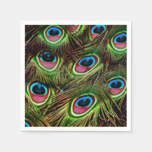 Guardanapo De Papel Peacock Feather Napkins