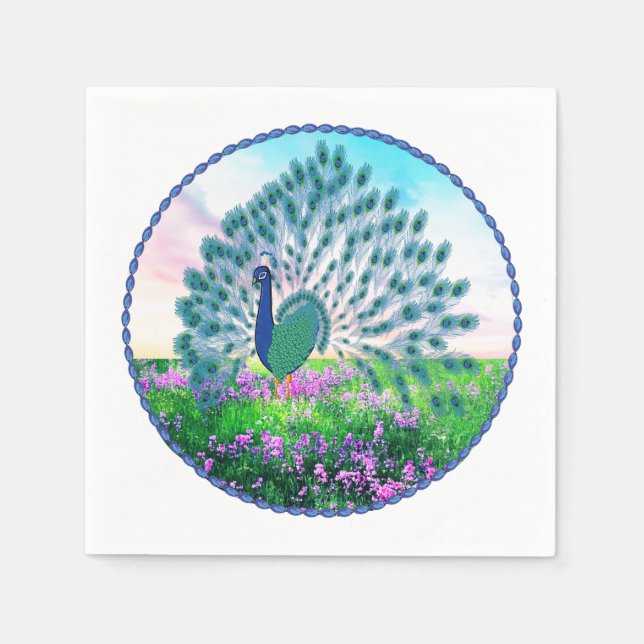 Guardanapo De Papel Peacock Selado (Frente)