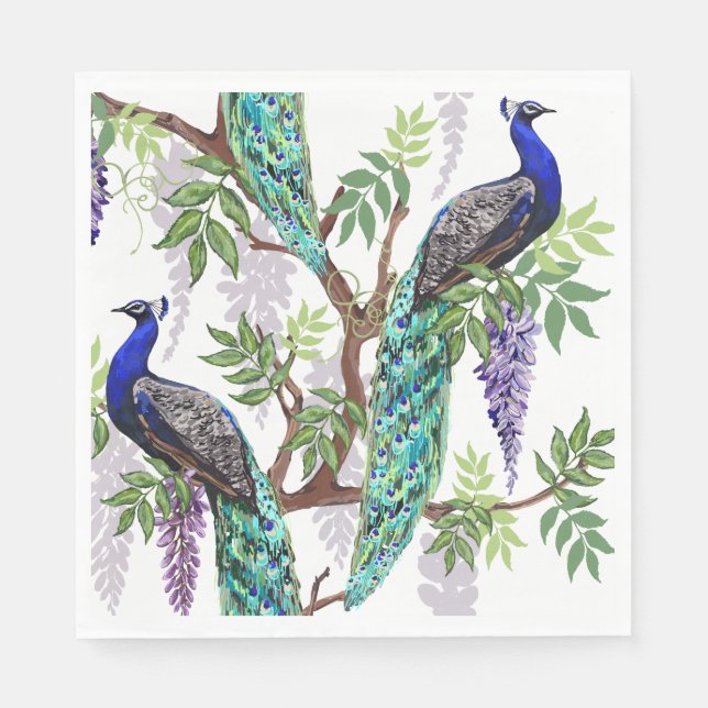 Guardanapo De Papel Peacock Wedding (Frente)