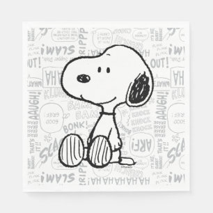 Guardanapo De Papel PEANUTS Biscoito em Histórias em quadrinhos bran