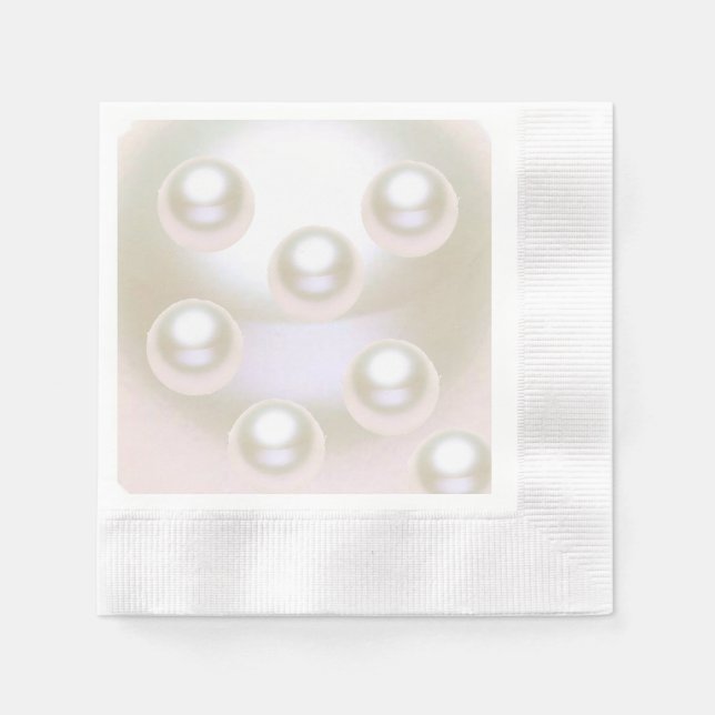 Guardanapo De Papel Pearl de Aniversário de Casamento de 30 (Frente)