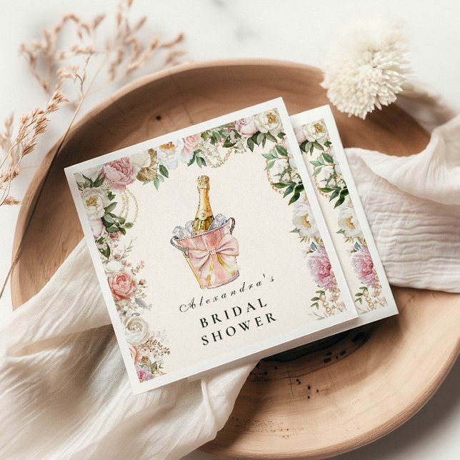 Guardanapo De Papel Pearls and Prosecco Bridal (Criador carregado)