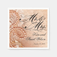 Pearls e Lace Sr. & Sra. | pêssego