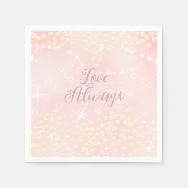 Guardanapo De Papel Pearls Shine Peach (Frente)