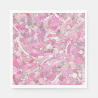 Guardanapo De Papel Pebbles Mosaico Art - Rosa Blush Pink