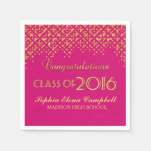 Guardanapo De Papel Peça elegante da graduação de 2016 confetes do
