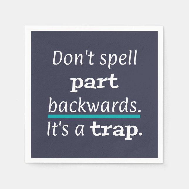 Guardanapo De Papel Peça para trás Piada de Pai Engraçado  Inglês (Frente)