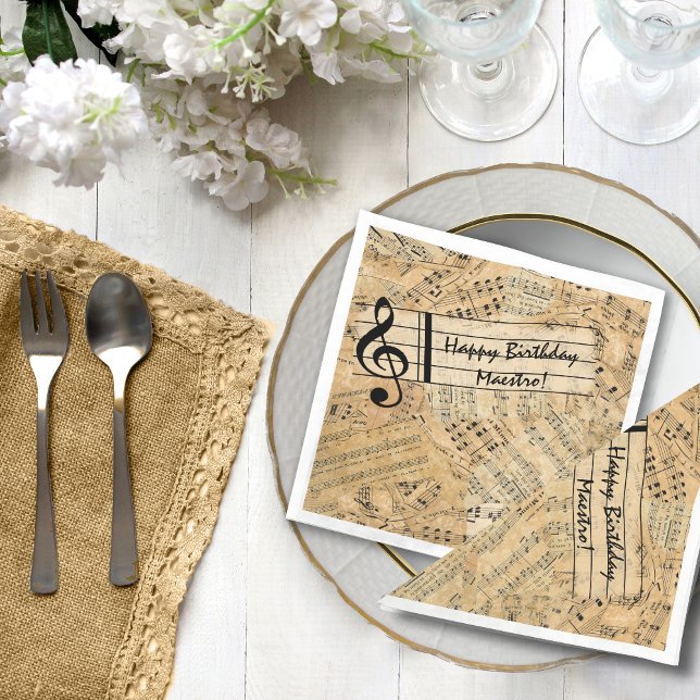 Guardanapo De Papel Peças de música Vintage IDE389 (Criador carregado)