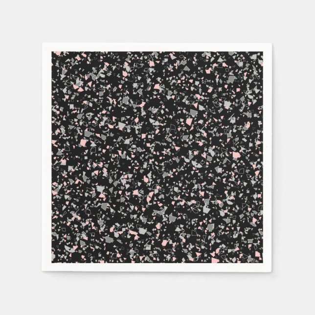 Guardanapo De Papel Pedras de mármore em forma de pedaços de abstrato  (Frente)