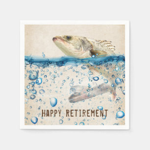 Guardanapo De Papel peixe aposentado saltando da água