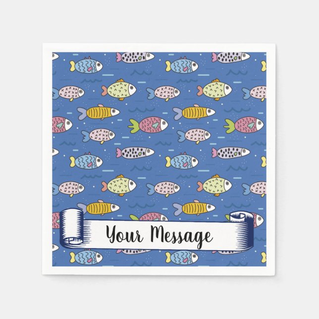 Guardanapo De Papel Peixe, peixe, peixe! (Frente)