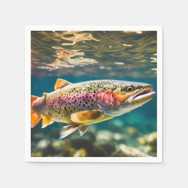 Guardanapo De Papel Peixe salmão (Frente)