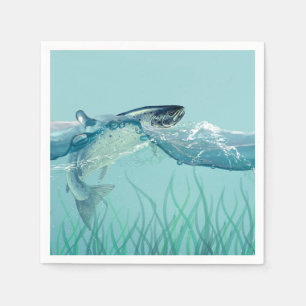 Guardanapo De Papel Peixes Grandes no Aniversário da Água