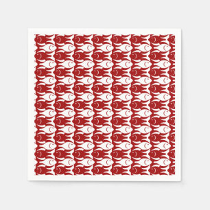 Guardanapo De Papel Peixes modernos do meio século, obscuridade -