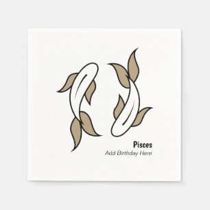 Guardanapo De Papel Peixes peixe gêmeo zodiac personalizado