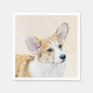 Guardanapo De Papel Pembroke Welsh Corgi - Pintura Original para Cacho