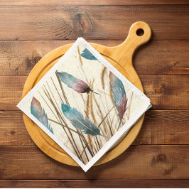 Guardanapo De Papel Penas e erva