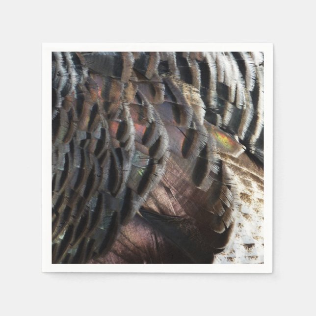 Guardanapo De Papel Penas Selvagens Turcas I Abstrato Nature Design (Frente)