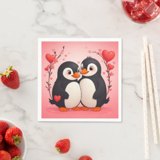 Guardanapo De Papel Penguin Love Paper Napkins