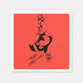 Guardanapo De Papel Penguine distributing christmas gifts