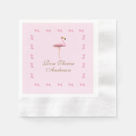 Guardanapo De Papel Pensamento de Flamingo Rosa Personalizado