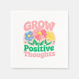 Guardanapo De Papel Pensamentos Positivos Crescentes - Inspiração Flor