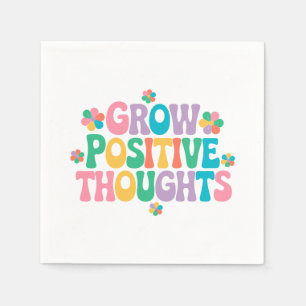 Guardanapo De Papel Pensamentos Positivos Crescentes - Inspiração Flor