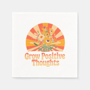 Guardanapo De Papel Pensamentos Positivos Crescentes - Inspiração Flor