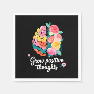 Guardanapo De Papel Pensamentos Positivos Crescentes - Inspiração Flor