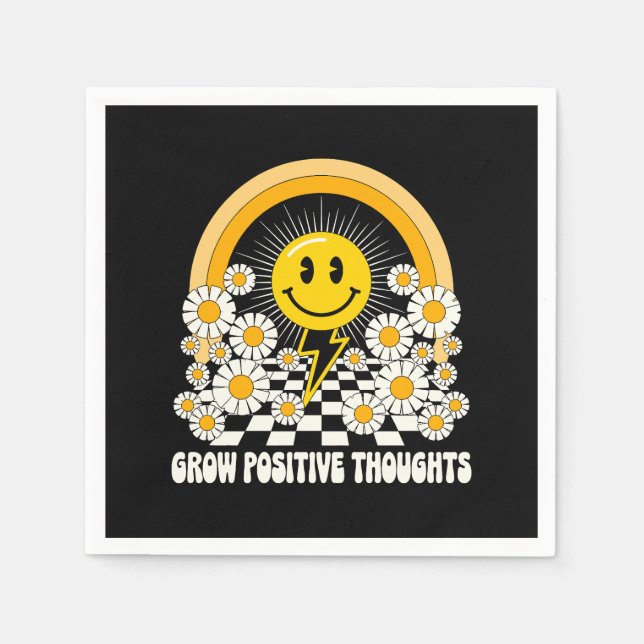 Guardanapo De Papel Pensamentos Positivos Crescentes - Inspiração Flor (Frente)