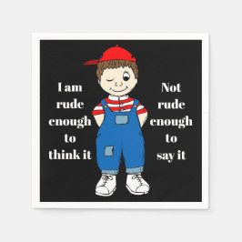 Guardanapo De Papel Pense - Não diga - Coquetel engraçado Napkins