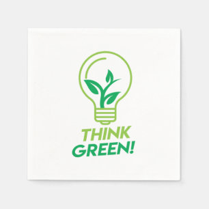 Guardanapo De Papel Pense verde reciclagem Sustentabilidade Natural Te