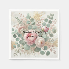 Guardanapo De Papel Peony Drama Light Paper & Party Napkins