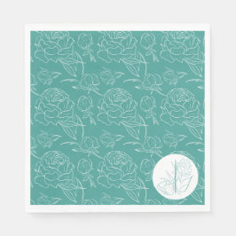 Guardanapo De Papel Peony Elegance Wedding Napkins