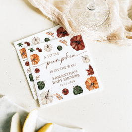 Guardanapo De Papel Pequena Abóbora No Caminho Cai Chá de fraldas