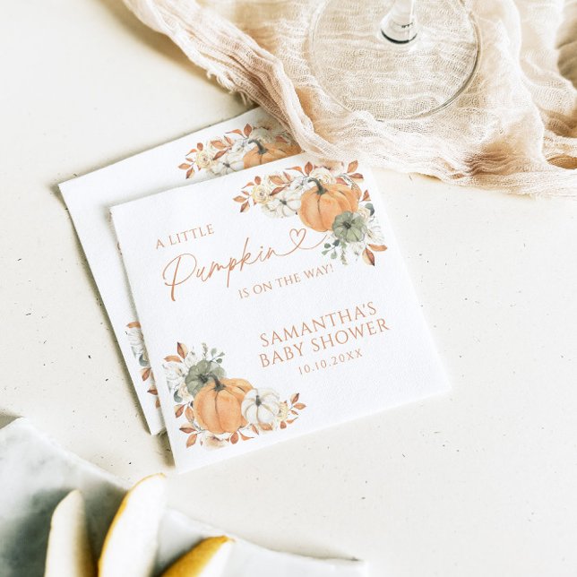 Guardanapo De Papel Pequena Abóbora No Caminho Cai Chá de fraldas (Criador carregado)