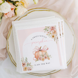 Guardanapo De Papel Pequena Abóbora no Caminho Chá de fraldas