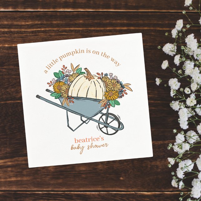 Guardanapo De Papel Pequena Abóbora no Caminho do Chá de fraldas (Criador carregado)