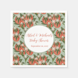 Guardanapo De Papel Pequena Cutie Clementine Sage | Chá de fraldas Cit