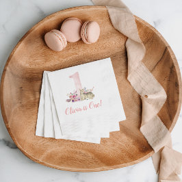 Guardanapo De Papel Pequena Festa de aniversário de Veado Personalizad