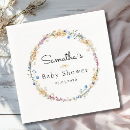Guardanapo De Papel Pequena Flor Silvestre Sonho Boho - Chás de Bebê