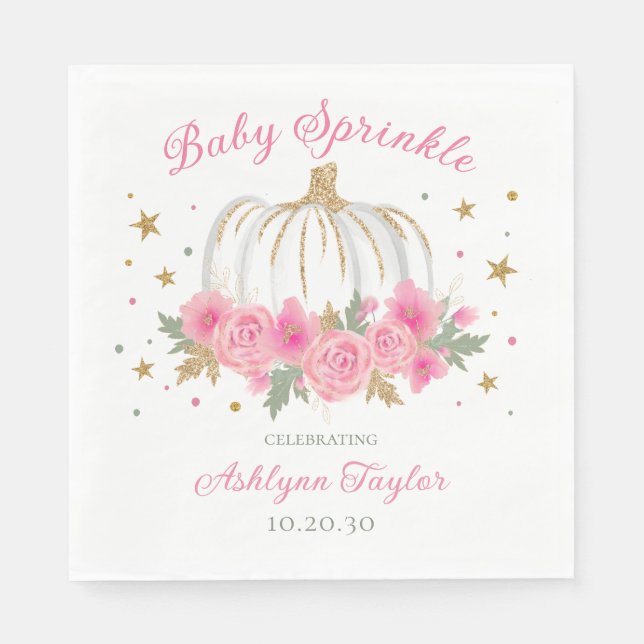 Guardanapo De Papel Pequena Garota da Abóbora Sprinkle (Frente)