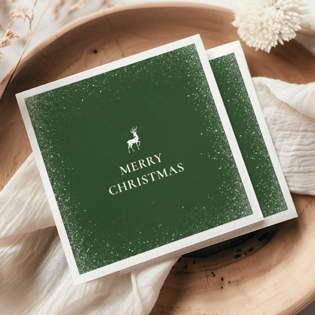 Guardanapo De Papel Pequena Reindeer Simples Flocos de Neve Floresta d (Criador carregado)