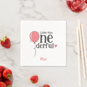 Guardanapo De Papel Pequena Senhorita Onelinda primeiro aniversario
