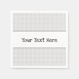 Guardanapo De Papel Pequenas Bolinhas Pretas e Brancas